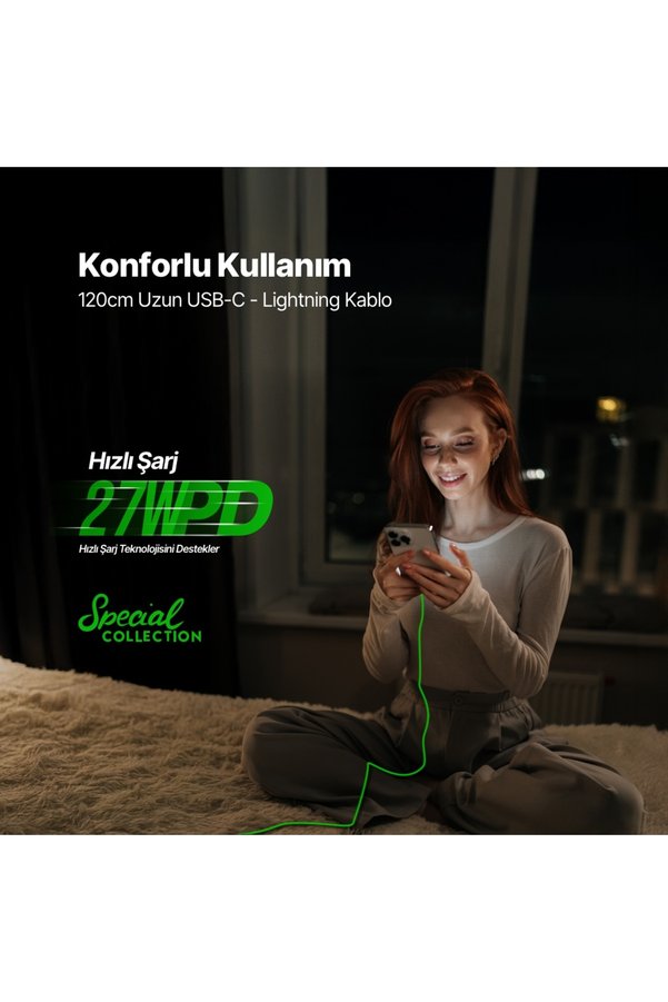 Ttec Usb-C - Lightning Hızlı Şarj Kablosu 120Cm