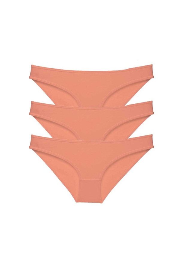 Ethab Ticaret Glb-Stl41414 3 Adet Süper Eko Set Likralı Kadın Slip Külot Pudra