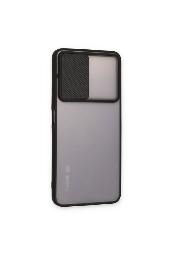 Evimdeyokyok Xiaomi Redmi Note 11T Kılıf Palm Buzlu Kamera Sürgülü Silikon - Siyah