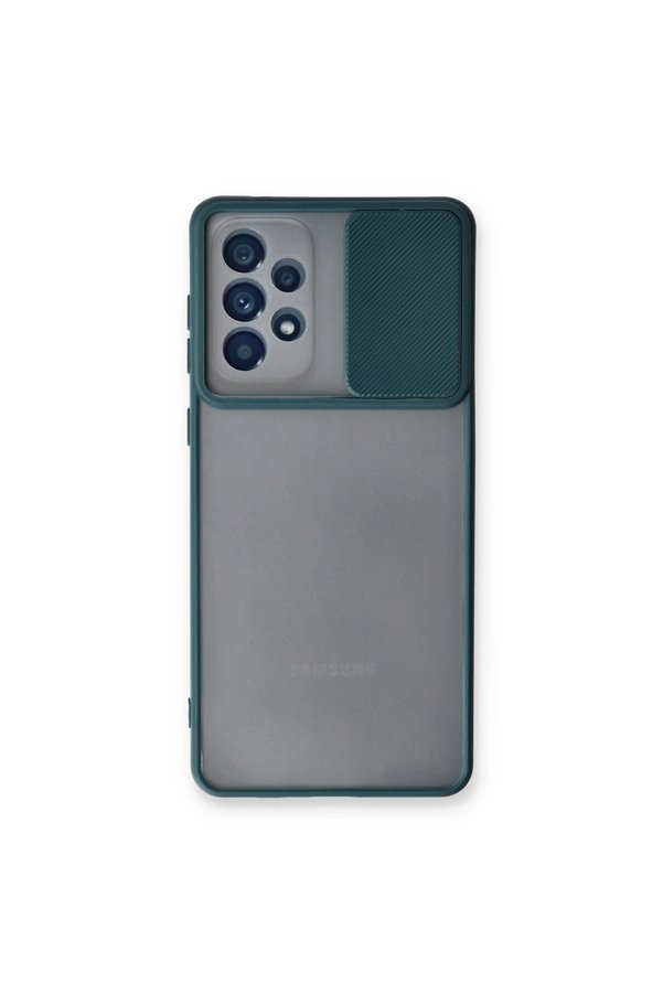 Evimdeyokyok Samsung Galaxy A33 5G Kılıf Palm Buzlu Kamera Sürgülü Silikon - Yeşil