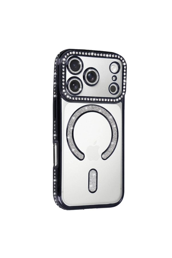 Ethab Ticaret Glb-Stl41414 İphone 17 Pro Max Joke Simli Magneticsafe Kılıf - Siyah