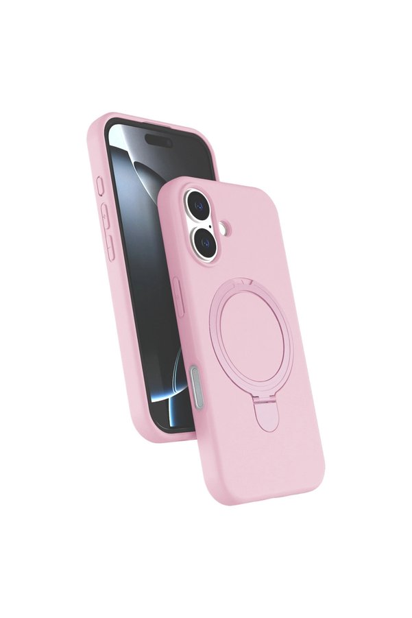 Evimdeyokyok Apple İphone 16 Plus Regal Magsafe Standlı Kapak - Açık Pembe