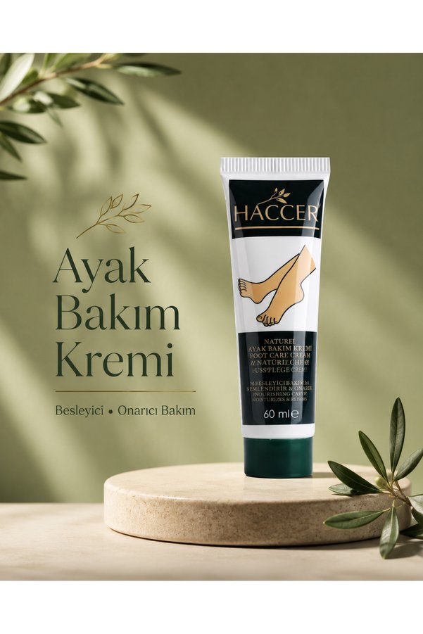 Haccer Doğal Ayak Nemlendirici Çatlak Bakım Kremi 60 Ml