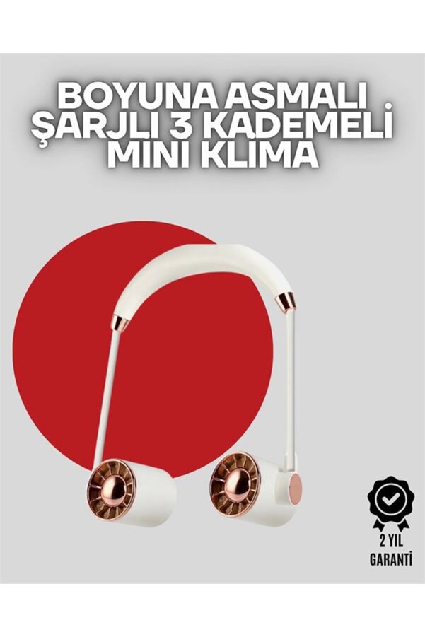 Ethab Giyim Boyuna Asılan Taşınabilir Küçük Fan | Turbo Motor 5 Kanat Katlanabilir Gövde - Glst2719-6126