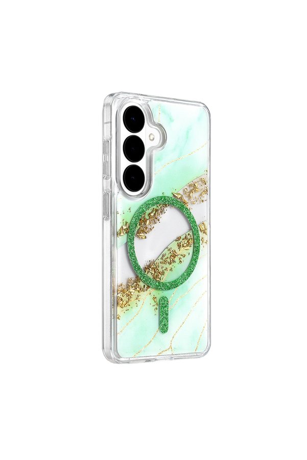 Evimdeyokyok Onegif Samsung Galaxy S26 Lotus Simli Magsafe Kapak - Yeşil
