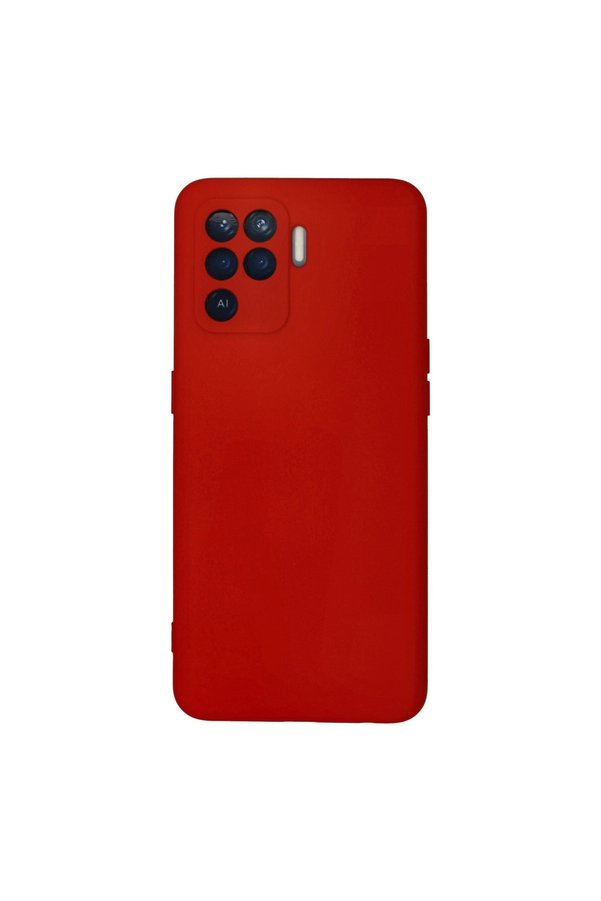 Evimdeyokyok Oppo Reno 5 Lite Kılıf Nano İçi Kadife Silikon - Kırmızı