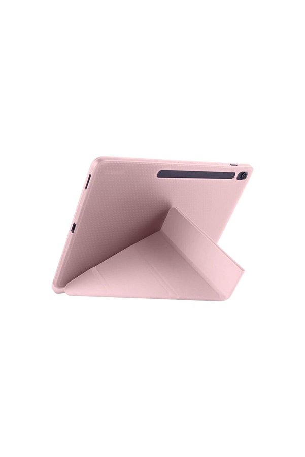 Ethab Ticaret Glb-Stl41414 Apple İpad Pro 13 (2024) Kılıf Kalemlikli Hugo Tablet Kılıfı - Rose Gold