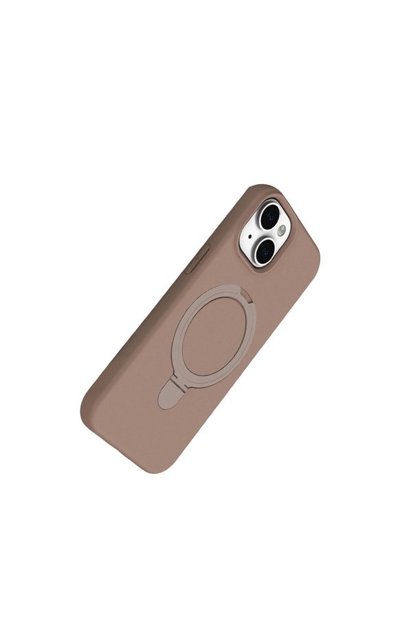 Ethab Ticaret Glb-Stl41414 Apple İphone 15 Plus Regal Magsafe Standlı Kapak - Çöl Titanyum