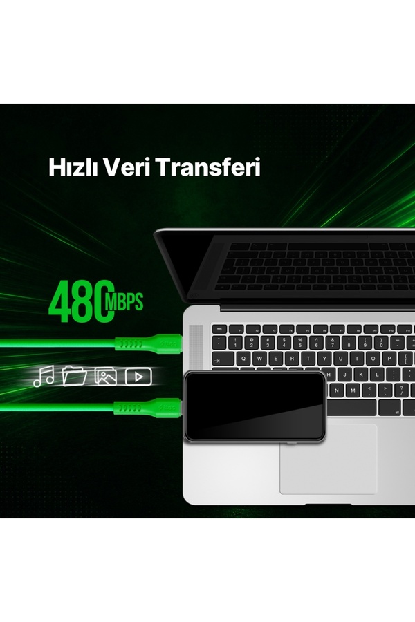 Ttec Usb-C - Usb-C 120Cm 60W Pd/Qc Hızlı Şarj/Data Kablosu - 2Dk59