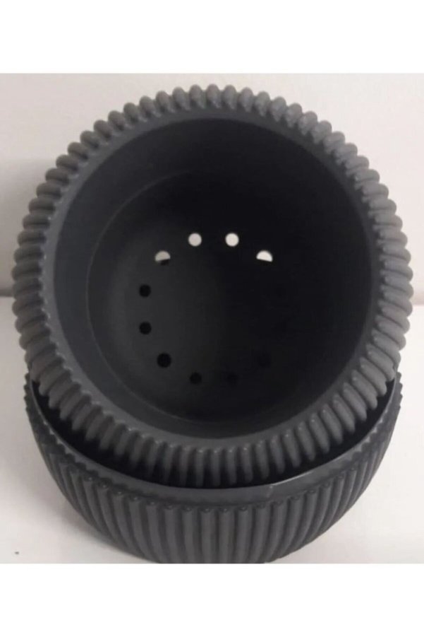 Ethab Ticaret Glb-Stl41414 Mercan Saksı 2 Numara 0,35 Litre Su Hazneli Dekoratif Kaktüs Sukulent Saksı 11,8X9,2 Cm