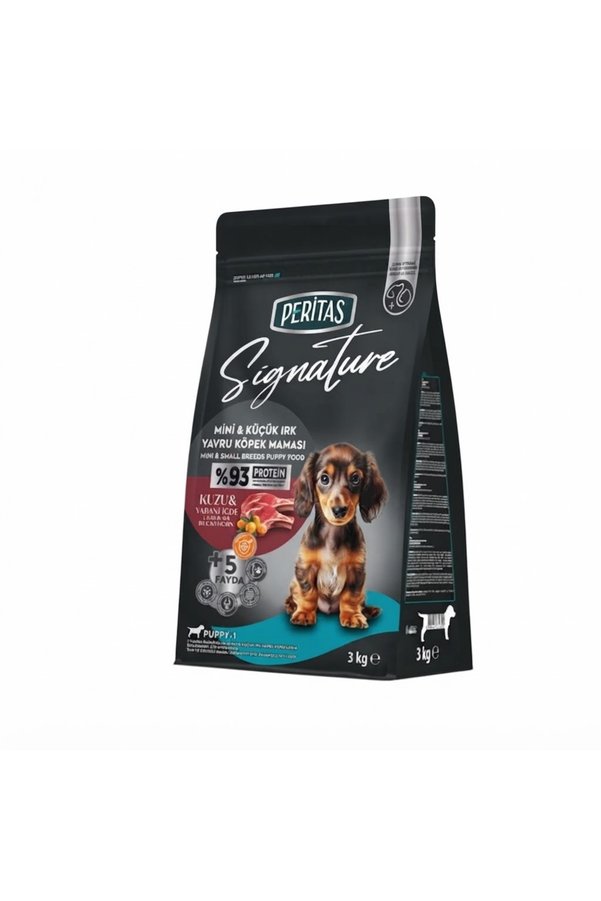 Signatura Peritas Signature Mini Ve Küçük Irk Yavru Köpek Maması - Kuzu Etli Ve Yaban İğdeli, 3 Kg