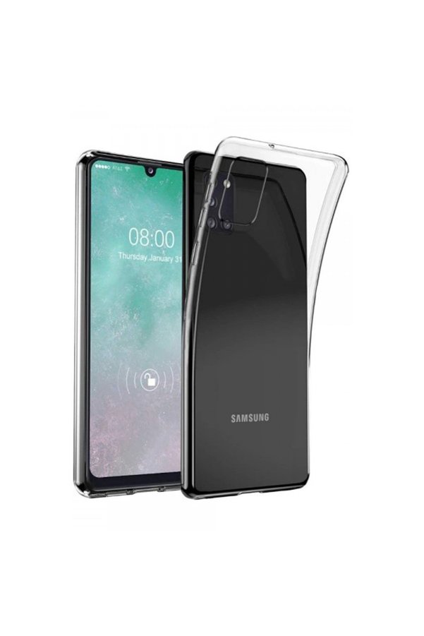 Evimdeyokyok Samsung Galaxy A31 Kılıf Lüx Şeffaf Silikon