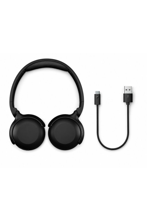 Philips Tah2209Bk/00 Bluetooth Kulak Üstü Kablosuz Kulaklık, 25 Saat Pil, Bluetooth 5.4, Siyah
