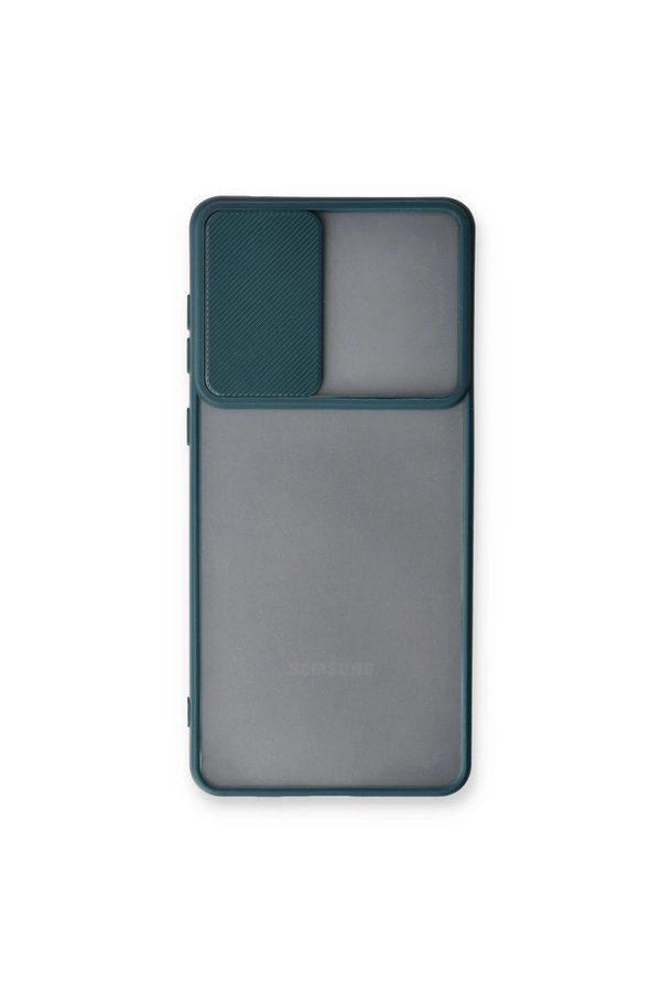 Evimdeyokyok Samsung Galaxy A53 5G Kılıf Palm Buzlu Kamera Sürgülü Silikon - Yeşil
