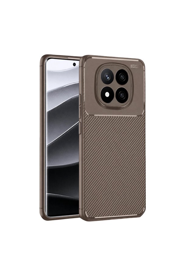 Evimdeyokyok Xiaomi Redmi Note 14 Pro 4G Kılıf Auto Focus Karbon Kapak - Gri