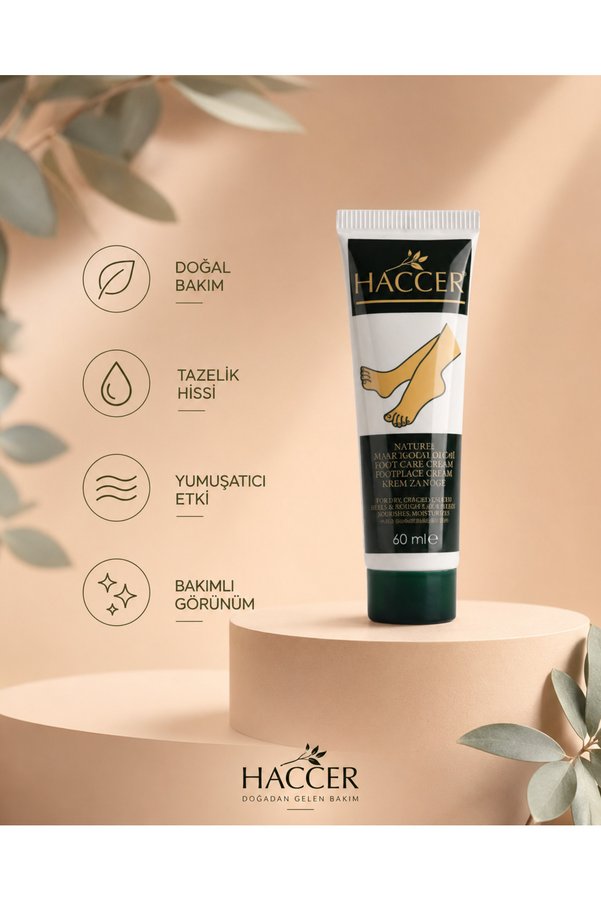 Haccer Doğal Ayak Nemlendirici Çatlak Bakım Kremi 60 Ml