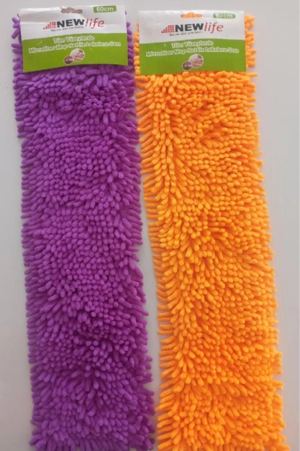 New Life Newlife 2 Adet Nemli Ve Kuru Makarna Mop Ucu Mikrofiber Paspas Yedeği 60 Cm