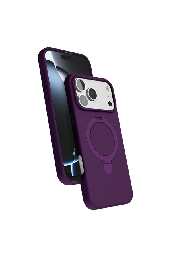 Ethab Ticaret Glb-Stl41414 İphone 17 Pro Regal Magsafe Standlı Kapak - Derin Mor