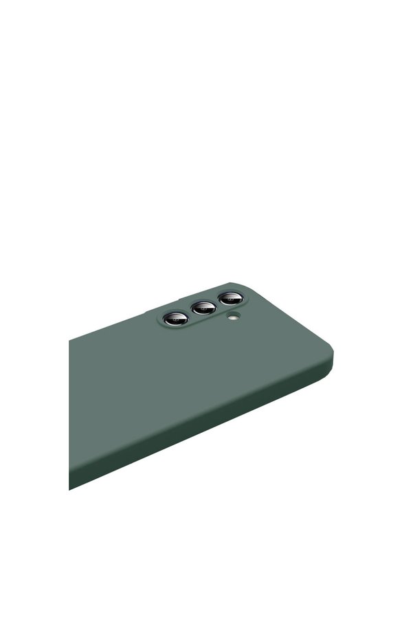Evi̇mdeyokyok Samsung Galaxy S25 Fe Nano İçi̇ Kadi̇fe Si̇li̇kon - Koyu Yeşi̇l
