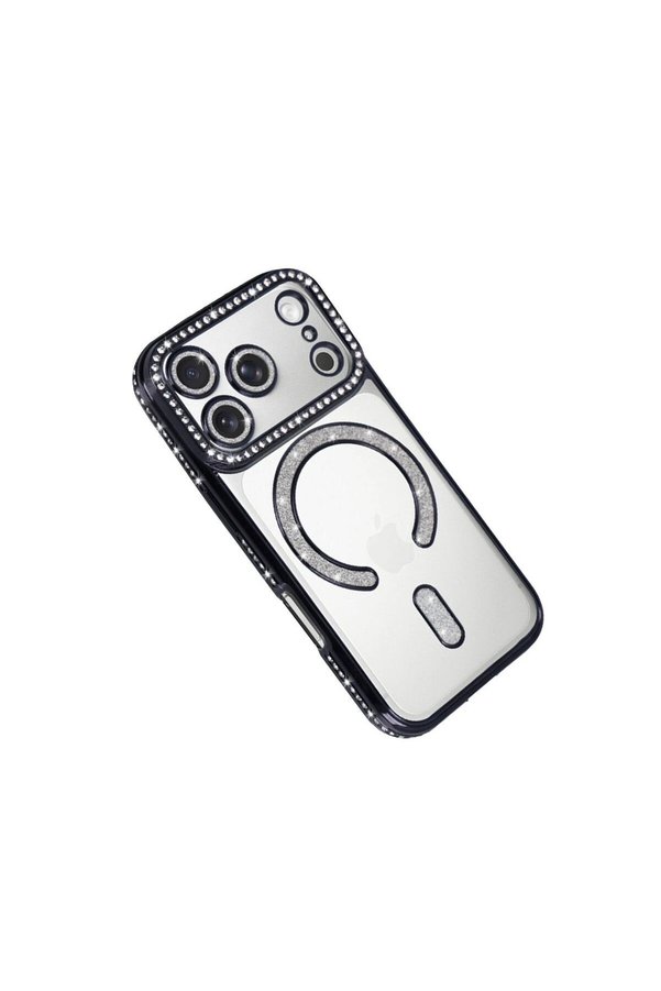 Ethab Ticaret Glb-Stl41414 İphone 17 Pro Max Joke Simli Magneticsafe Kılıf - Siyah