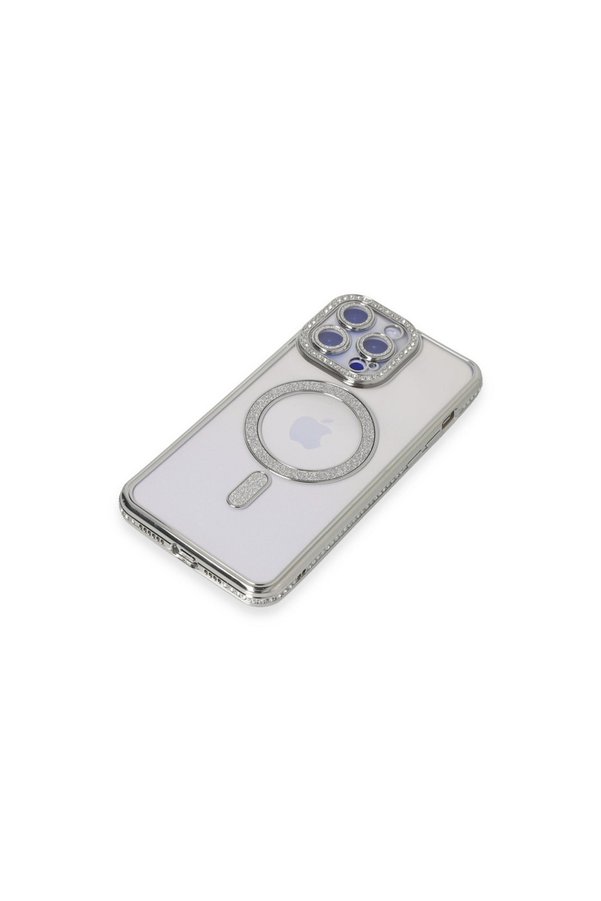 Evi̇mdeyokyok Apple İphone 15 Pro Max Kılıf Joke Si̇mli̇ Magneti̇csafe Kılıf - Gümüş
