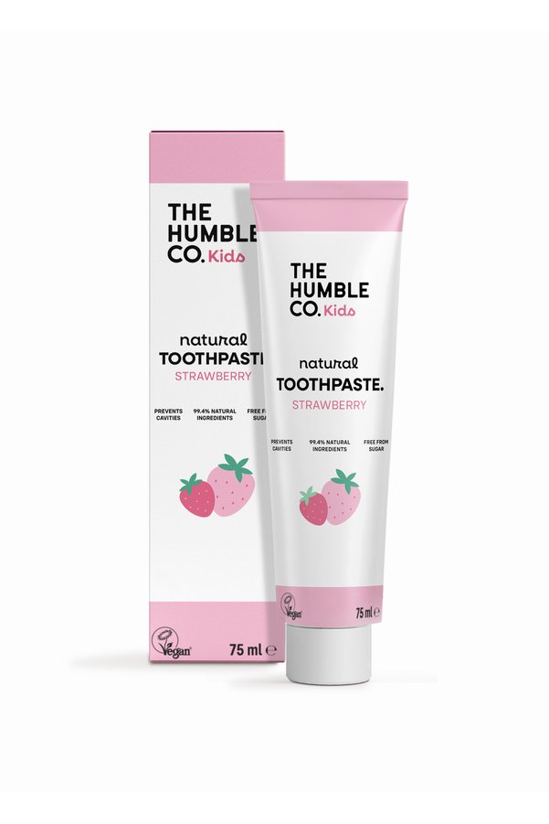 The Humble Co. Humble Toothpaste Kids Strawberry 75 Ml Çocuklar İçin Çilek Aromalı Doğal Diş Macunu