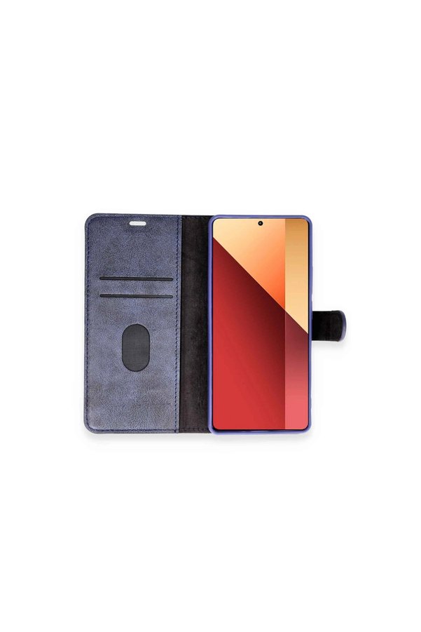 Evimdeyokyok Xiaomi Redmi Note 13 Pro 4G Kılıf Trend S Plus Kapaklı Kılıf - Lacivert