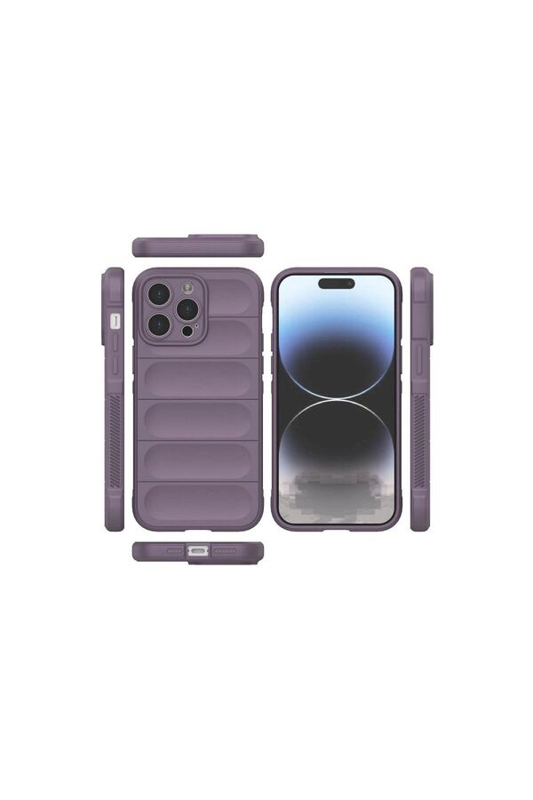 Ethab Ticaret Glb-Stl41414 Apple İphone 14 Pro Kılıf Optimum Silikon - Mor