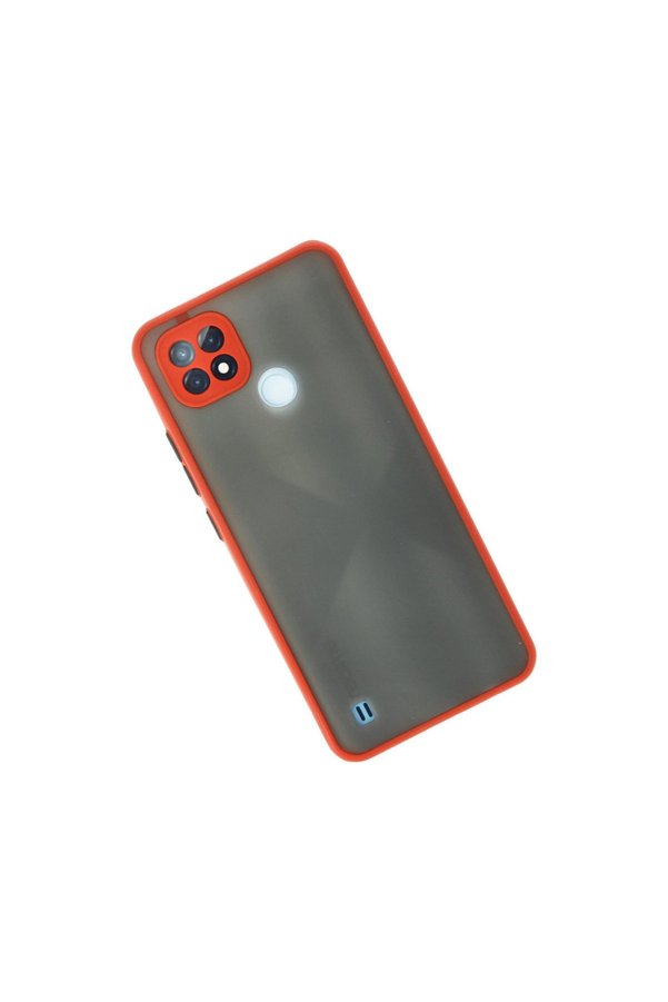 Evimdeyokyok Realme C21 Kılıf Montreal Silikon Kapak - Kırmızı