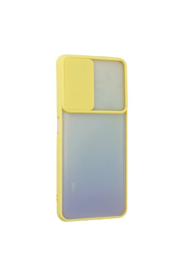 Evimdeyokyok Xiaomi Redmi Note 11 Kılıf Palm Buzlu Kamera Sürgülü Silikon - Sarı
