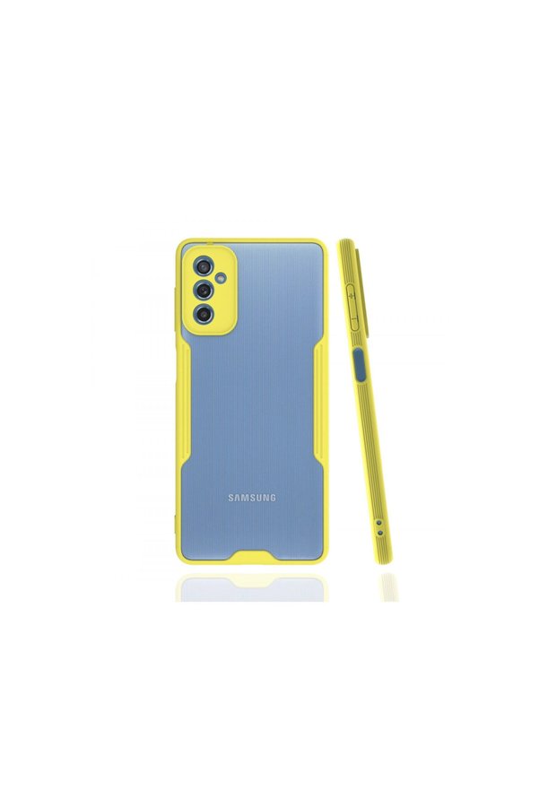 Evimdeyokyok Samsung Galaxy M52 5G Kılıf Platin Silikon - Sarı