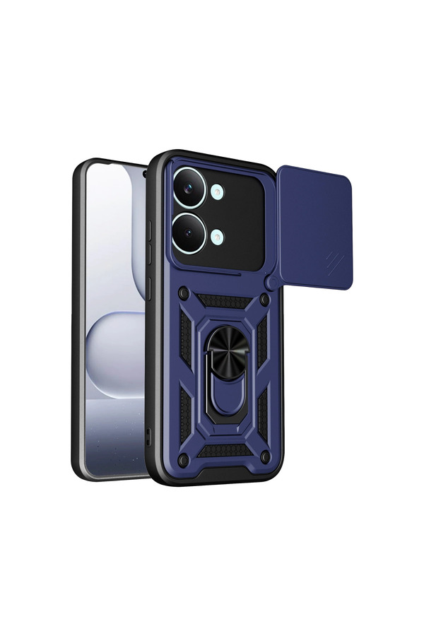 Evimdeyokyok Xiaomi Poco X8 Pro Max Pars Lens Yüzüklü Silikon - Lacivert