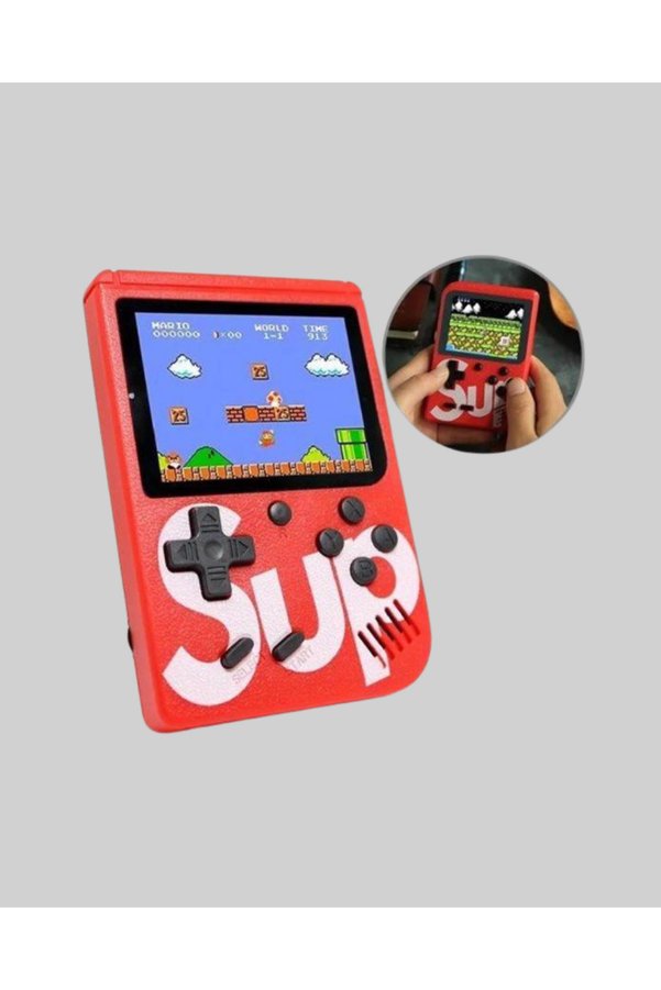Küçük Hazine Sup Retro El Konsolu – 500 Oyun, Tv Bağlantılı, 3 İnç Ekranlı Şarjlı Mini Atari