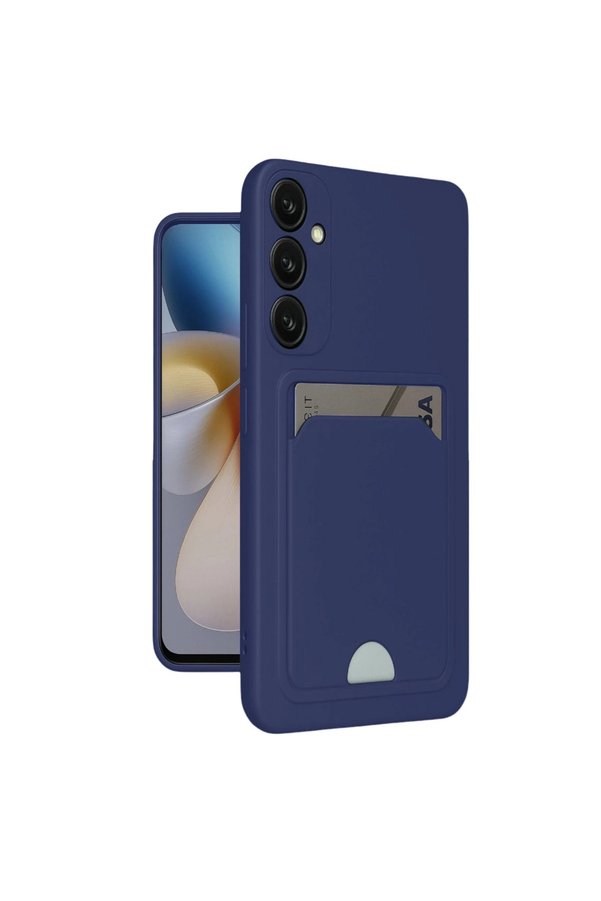 Evimdeyokyok Samsung Galaxy A16 5G Kılıf Kelvin Kartvizitli Silikon - Lacivert