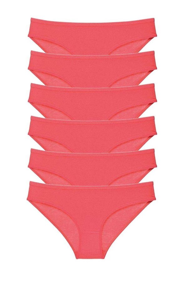 Ethab Ticaret Glb-Stl41414 6 Adet Süper Eko Set Likralı Kadın Slip Külot Fuşya