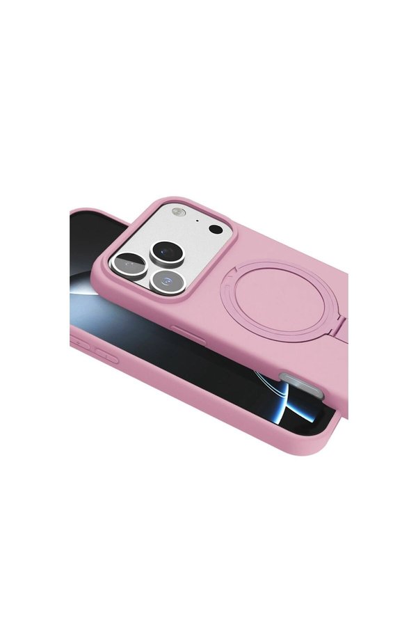 Ethab Ticaret Glb-Stl41414 İphone 17 Pro Regal Magsafe Standlı Kapak - Açık Pembe