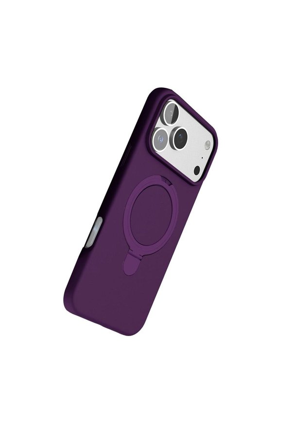 Ethab Ticaret Glb-Stl41414 İphone 17 Pro Regal Magsafe Standlı Kapak - Derin Mor