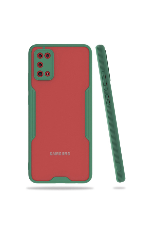 Evimdeyokyok Samsung Galaxy A02S Kılıf Platin Silikon - Yeşil