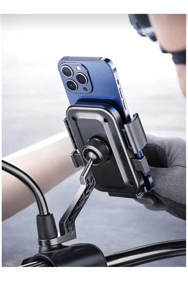Dıgeruı Xy-089 Motosiklet Bisiklet Telefon Tutucu Ayna Bağlantılı Sarsıntı Önleyici Motor Telefon Tutacağı