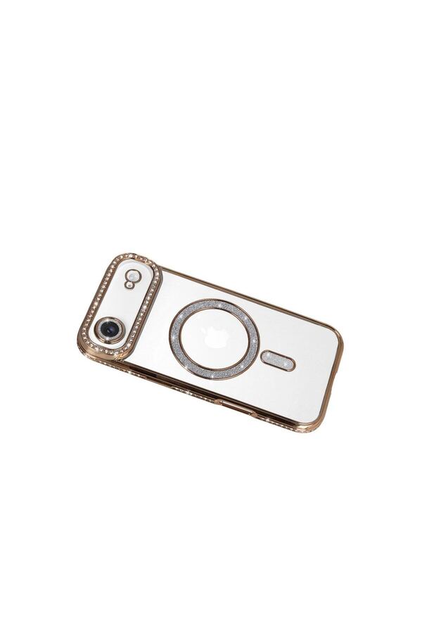 Ethab Ticaret Glb-Stl41414 İphone 17 Air Joke Simli Magneticsafe Kılıf - Gold
