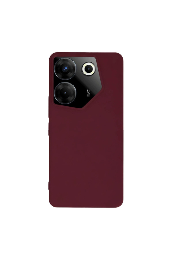Evimdeyokyok Tecno Camon 20 Pro 5G Kılıf First Silikon - Bordo