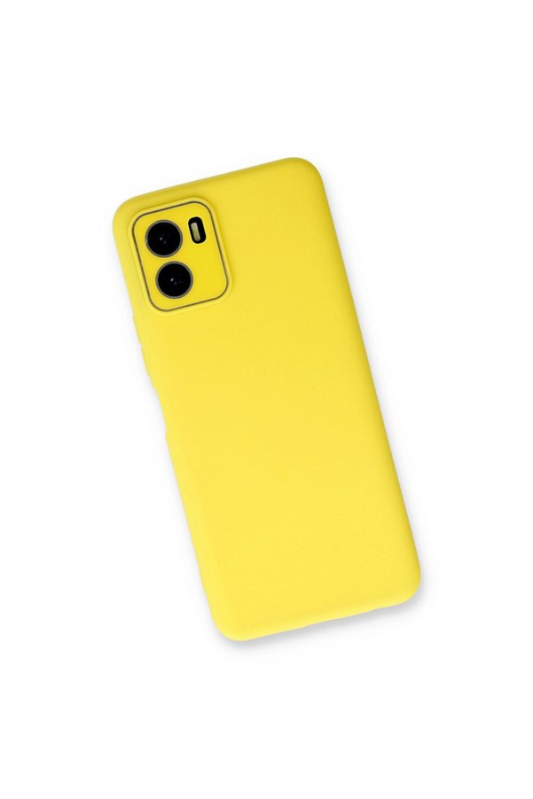 Evimdeyokyok Vivo Y15S Kılıf Lansman Glass Kapak - Sarı