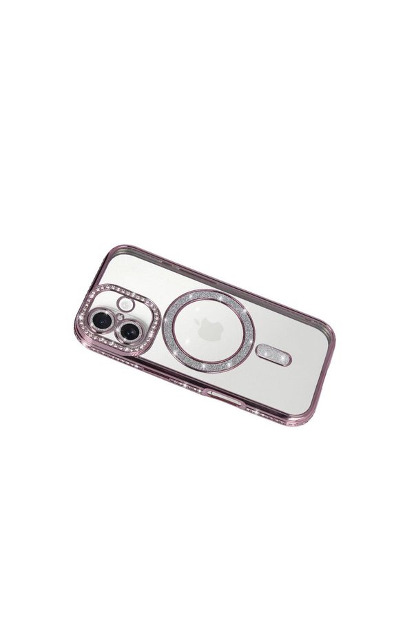 Ethab Ticaret Glb-Stl41414 Apple İphone 17 Joke Simli Magneticsafe Kılıf - Pembe