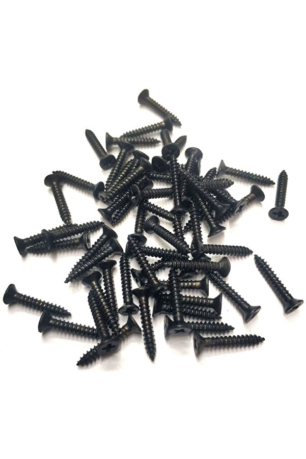 Evimdeyokyok Siyah 1000 Adet Klips Vidası 2,2X13 Mm Yhb - Konik Başlı Kutu, Sandık, Ayak, Askı, Mini Vida