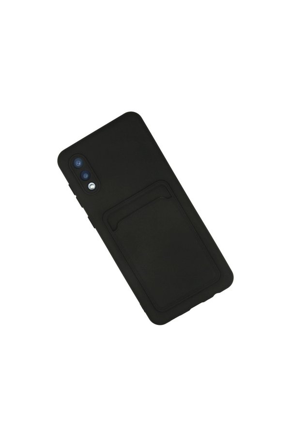 Evi̇mdeyokyok Samsung Galaxy A02 Kılıf Kelvi̇n Kartvi̇zi̇tli̇ Si̇li̇kon - Si̇yah