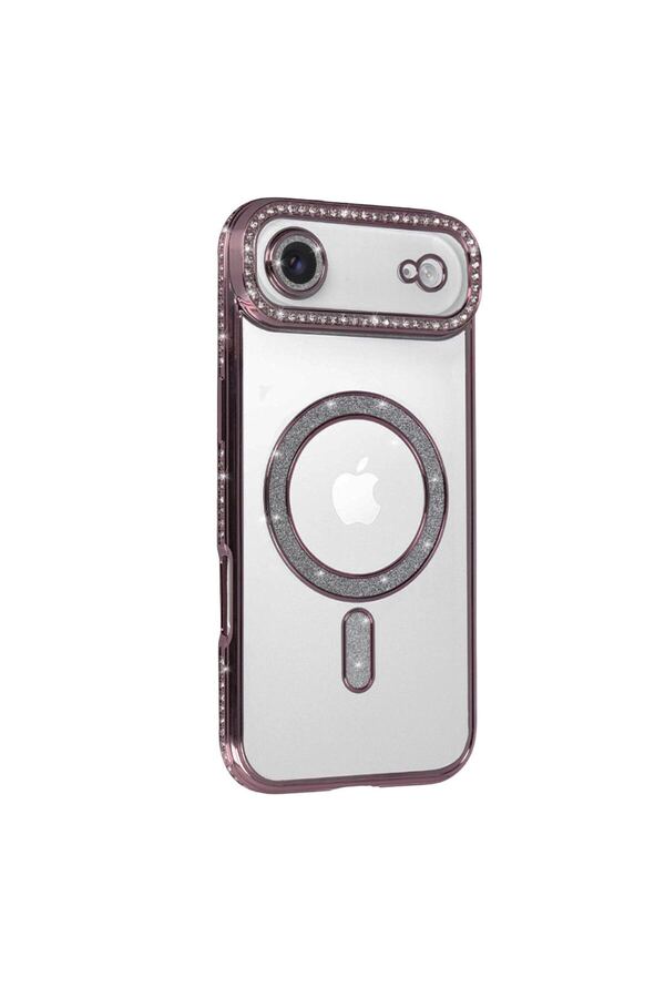Ethab Ticaret Glb-Stl41414 İphone 17 Air Joke Simli Magneticsafe Kılıf - Pembe