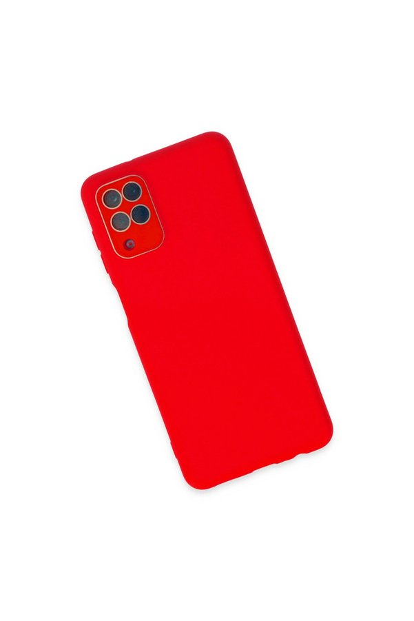 Evimdeyokyok Samsung Galaxy A22 Kılıf Lansman Glass Kapak - Kırmızı