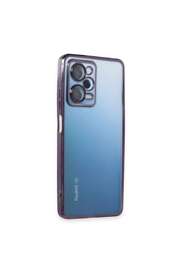 Ethab Ticaret Glb-Stl41414 Xiaomi Redmi Note 12 Pro 5G Kılıf Razer Lensli Silikon - Mor