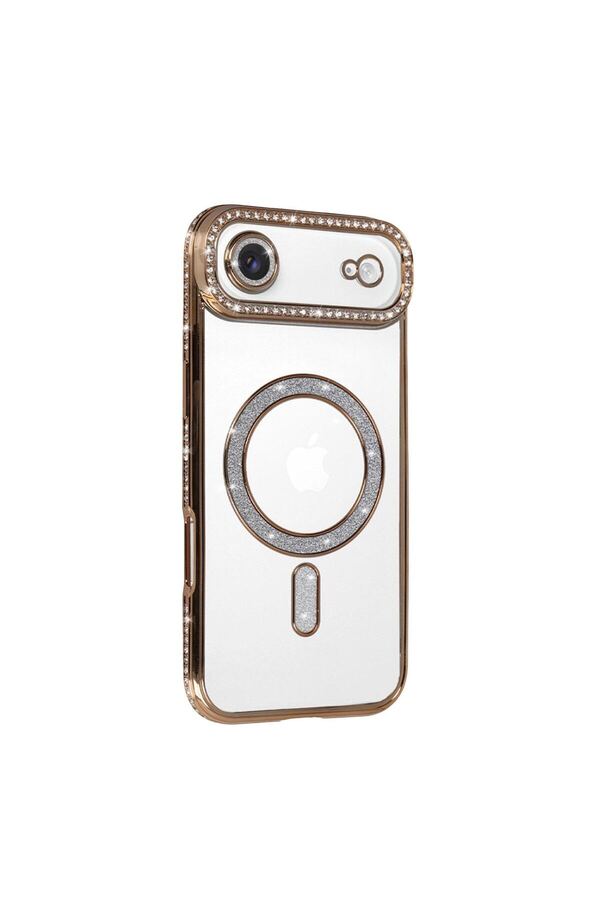 Ethab Ticaret Glb-Stl41414 İphone 17 Air Joke Simli Magneticsafe Kılıf - Gold