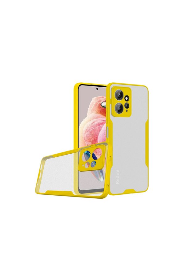 Evimdeyokyok Xiaomi Redmi Note 12 4G Kılıf Platin Silikon - Sarı